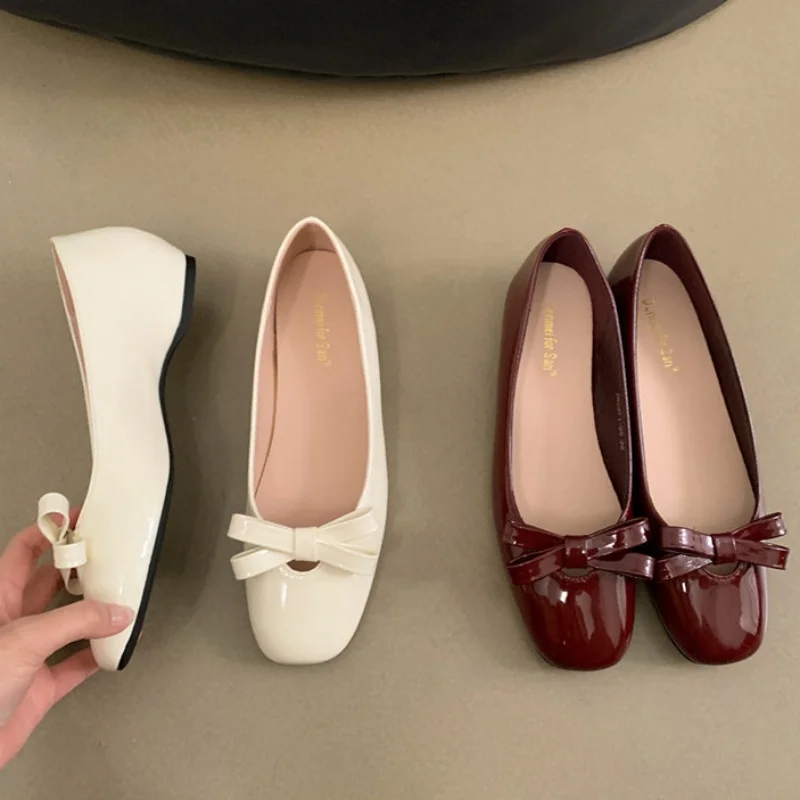 

Bailamos 2026 Round Toe Women Flats Sexy Shallow Slip On Sandals Shoes Fashion Flat Heel Ladies Elegant Dress Boat Shoes