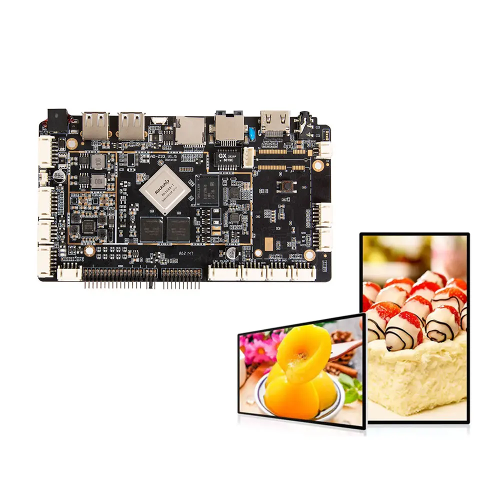 

Android Motherboard RK3288 CPU 2G/4G/8G/16G RAM HD-MI LVDS EDP 5*USB 2.0 4*COM 1 Or 2 RJ45 LAN For Android Mini Pc