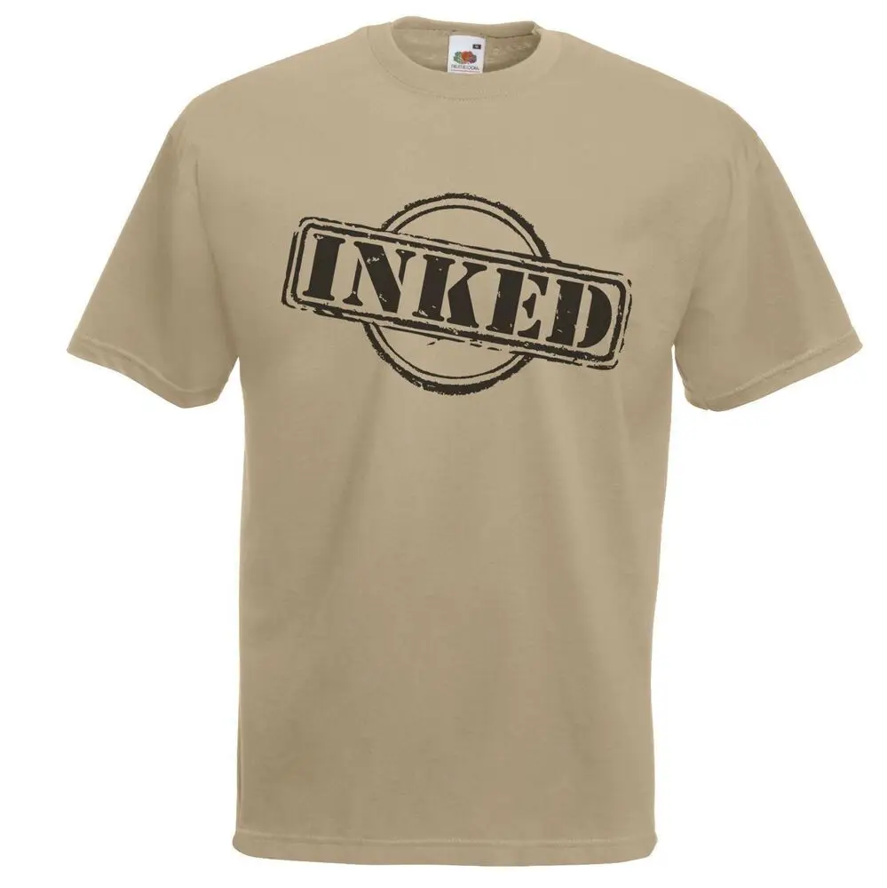 Khaki INKED Stamp Tattooist Tattoo Artist Convention T-Shirt  High Quality 100%Cotton Short Sleeve