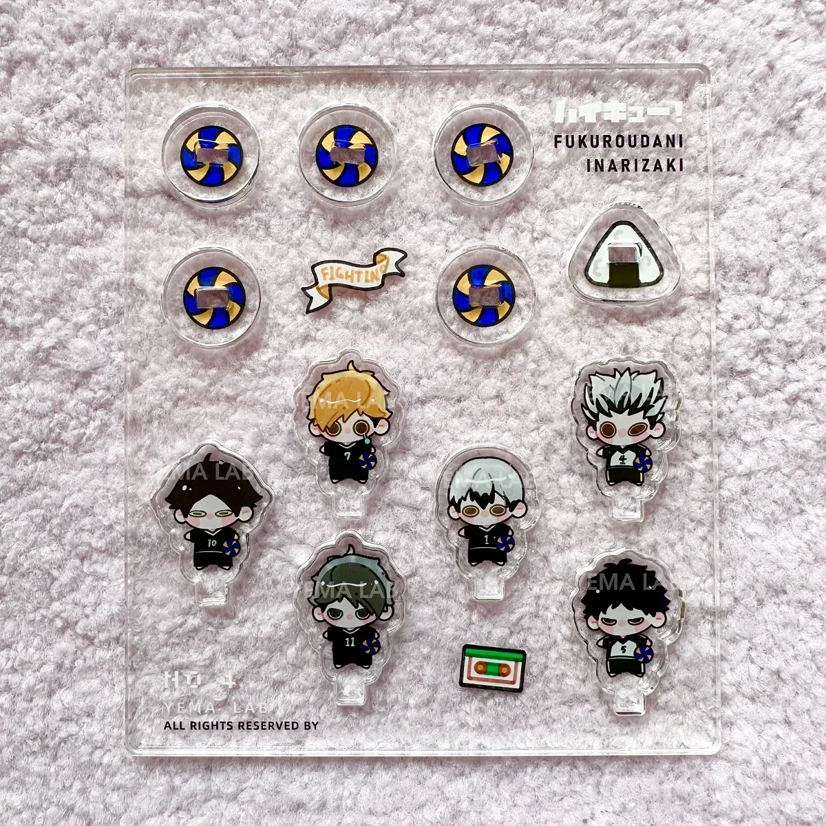 لعبة أنيمي Haikyuu!! Nekoma المدرسة الثانوية Karasuno تأثيري البسيطة سبليت الموسيقى زخرفة الاكريليك الدائمة علامة هالوين عيد الميلاد هدية