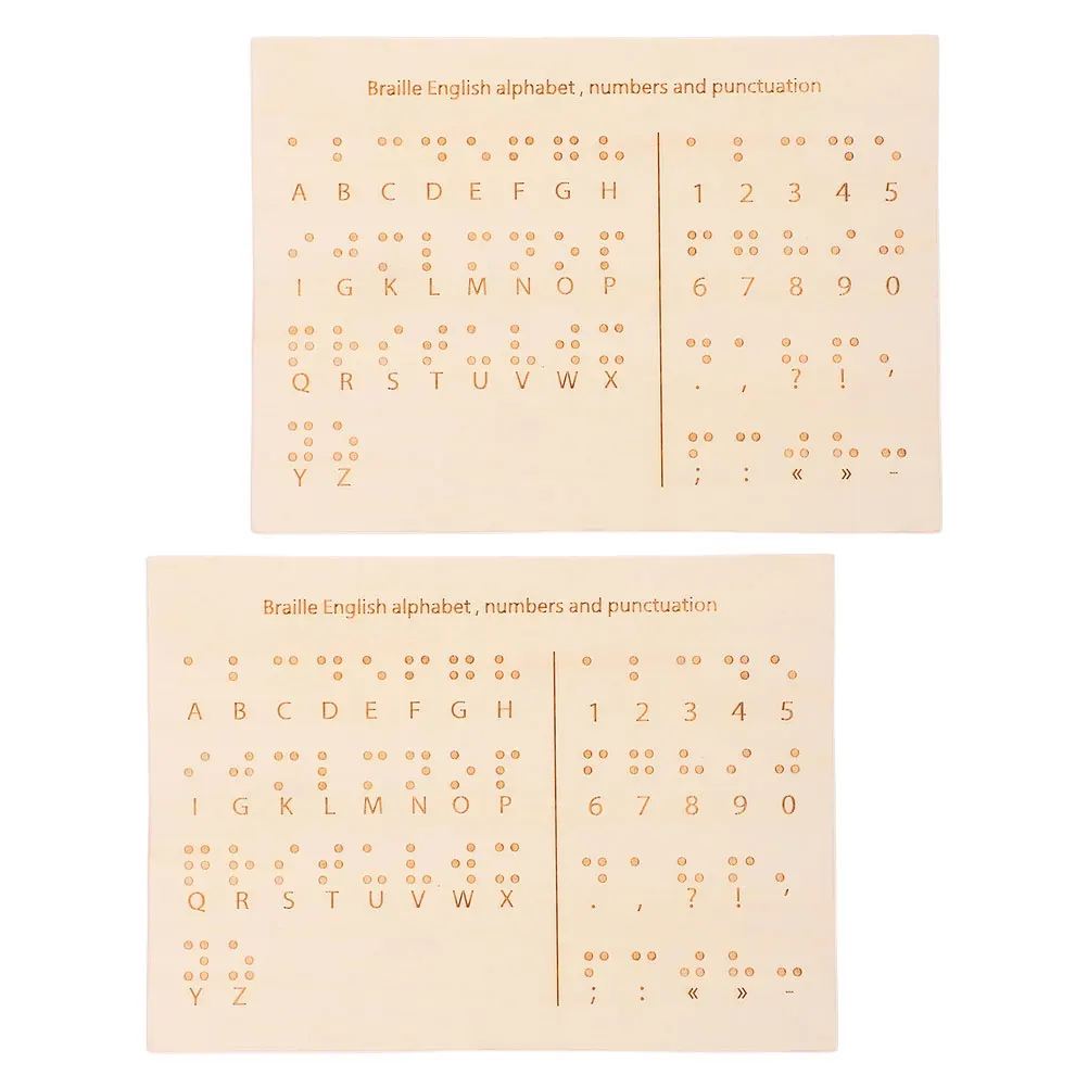 

Доска с алфавитом Braille, прочный деревянный обучающий инструмент для практики письма, обучающие пособия Монтессори, портативные слепые студенты