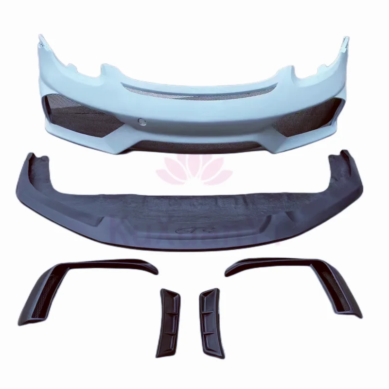 

For Porsche 981 Cayman Boxster Upgrade to the New 718 a Style Semi Carbon Fiber Front Bumper Body Kit