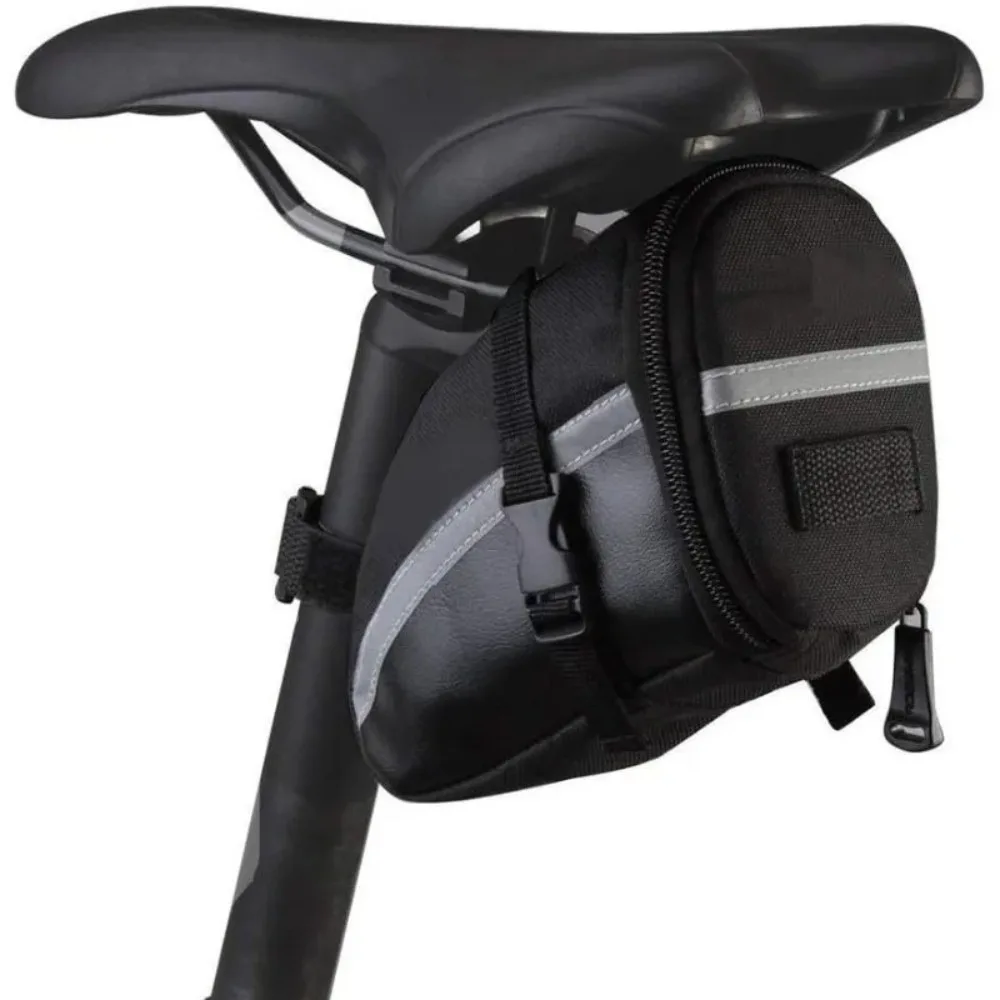 Adjustable Straps Bike Saddle Bag Large Capacity Lightweight Bikes Seat Bag Portable with Reflective Sign Saddle Bag