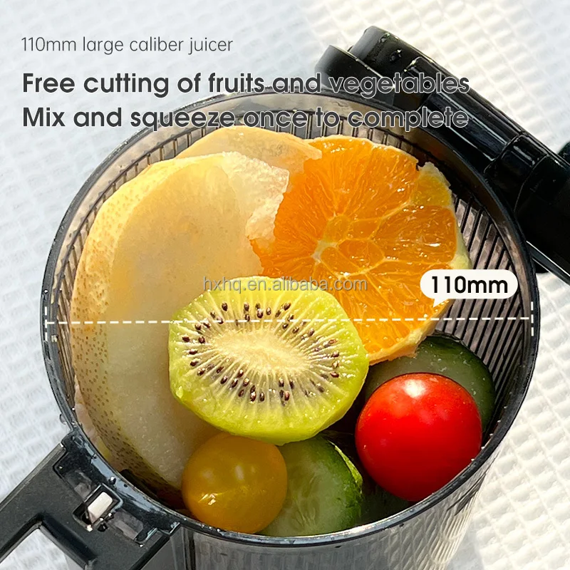 رائجة البيع ماكينة صنع العصير بالضغط البارد بفم كبير ماكينة تصفية عصارة الحمضيات مع فواكه وخضروات للاستخدام المنزلي #6