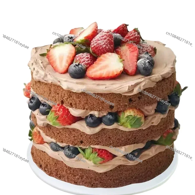 Plastic Cake Model, Artificial Fruit Cream, Bare Embryo, Fake Birthday Cake Decoration, Dessert Shop Window Display Sample