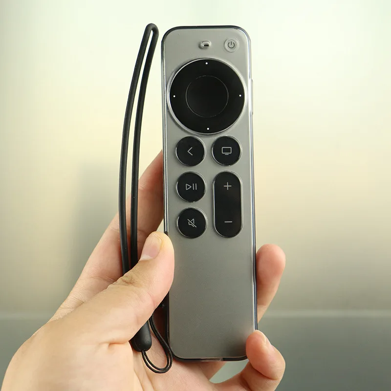 3DNew case For Apple TV Siri Remote(3rd Gen)2022 Transparent Remote Control Cover with lanyard For Apple TV Siri Remote(2nd Gen)