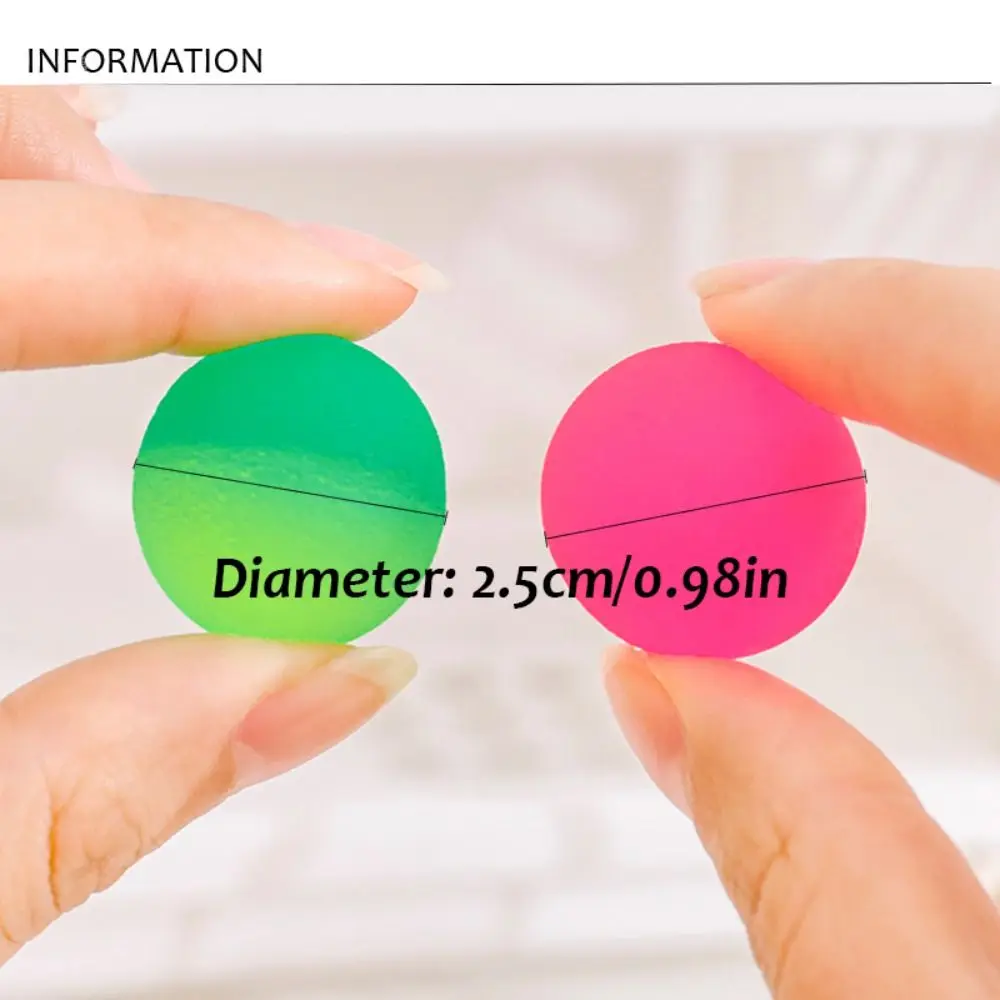 Bola hinchable colorida de Color degradado que rebota, bola de goma brillante creativa, pelotas de juguete decorativas elásticas de alto rebote, accesorios para fotos