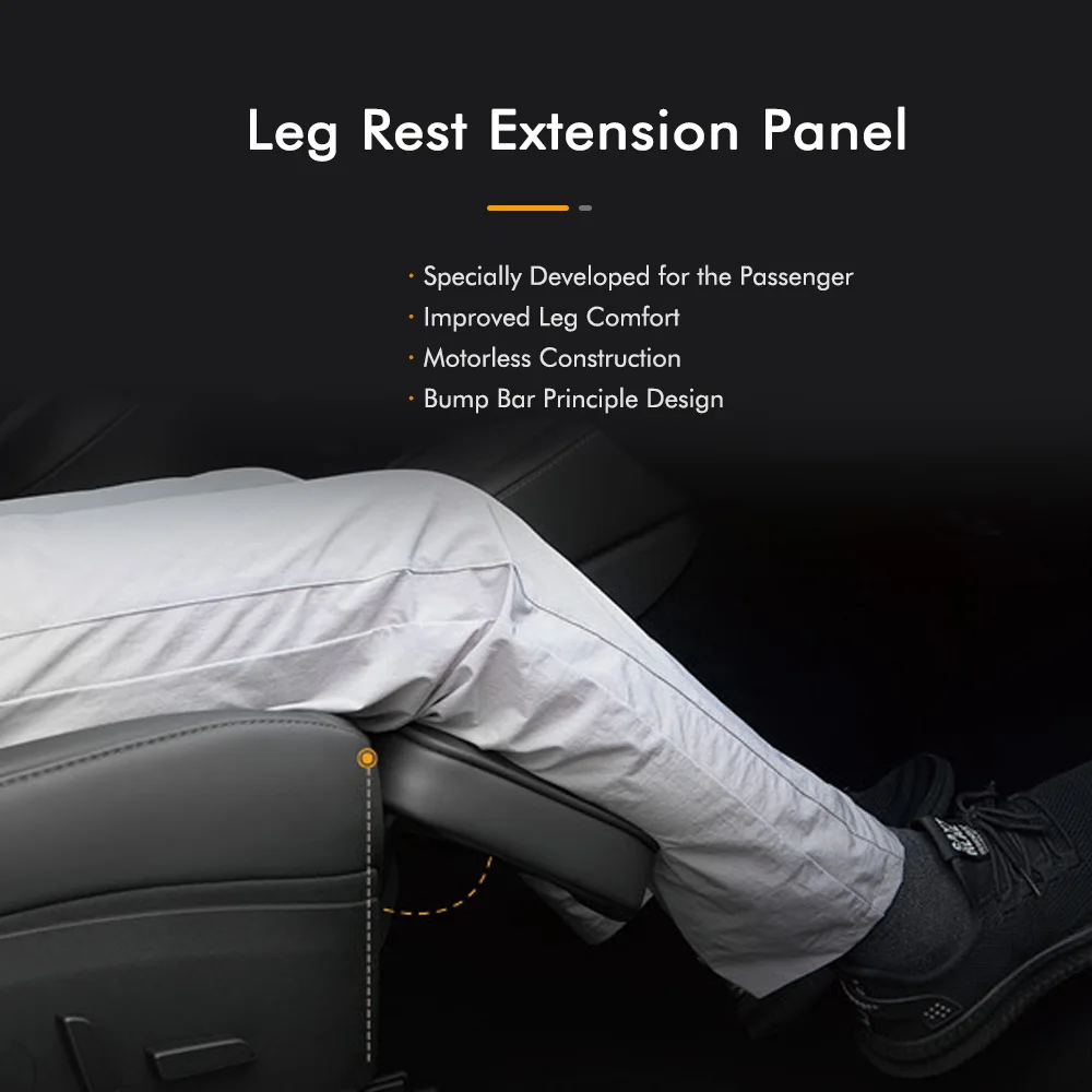 2023 Model Y Auto Leg Rest Extension Panel For Tesla Model 3 Seat Foot Resting Pad Soft Waterproof Leather Car Accessorries