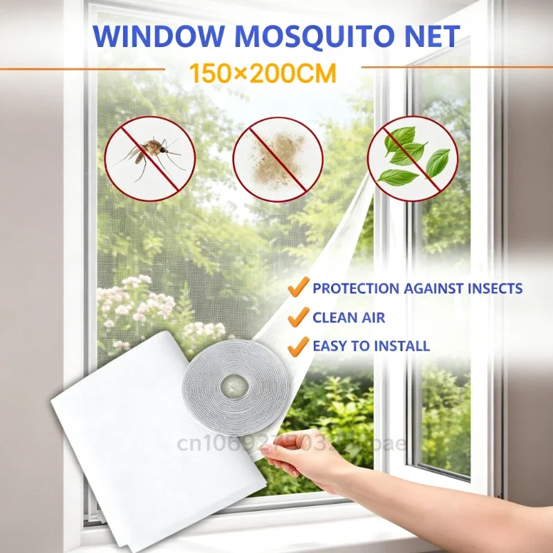 Window Mosquito Net Self-adhesive Anti Mosquito Door 1/2pcs Dust Proof Mosquito Mesh DIY Free Cutting Mosquito Net Curtain