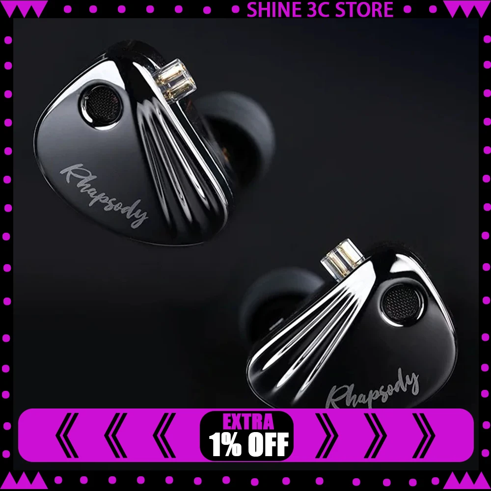 CCA Rhapsody Wired Headphones 8mm High Performance Moving Coil Esports Headset Flexible Adjustment Of Four Speed Switch Gifts