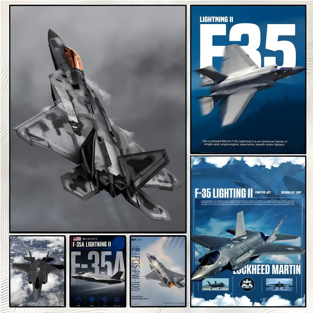 Aircraft Stealth F-35 Lightning II Poster Superior Home Space  Indoor Decorative Art & Home Decor