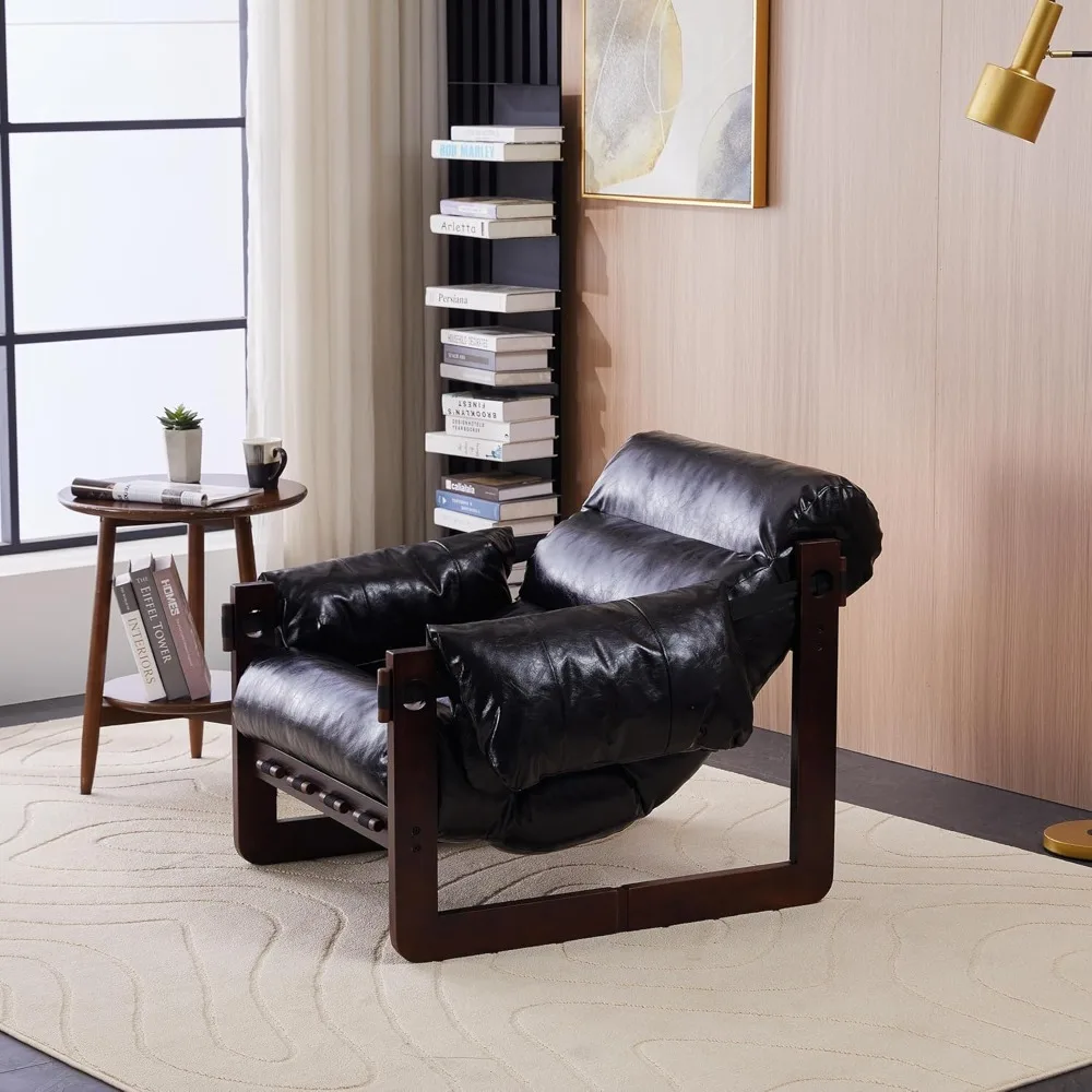 

Recliner Chair, Accent Chair with Pillow, Leather Sofa Chair, Living Room Chair,Room Chair