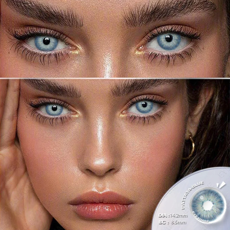 EYESHARE Color Contact Lenses 1Pair Colored Contacts for Eyes Brown Colorful Eyes Lenses Blue Lenses Yearly Eye Contacts Lens