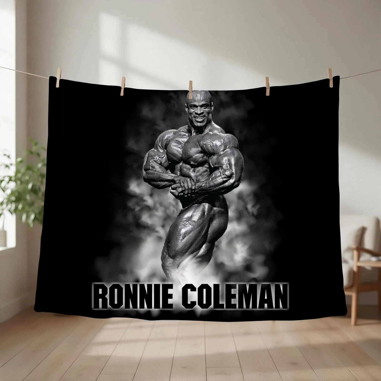 Ronnie Coleman Bodybuilder Throw Blanket couch cozy soft plush fuzzy picnic outdoor blanket