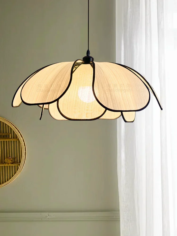Nordic Petal E27 LED Pendant Lights Wabi Sabi Ceiling
