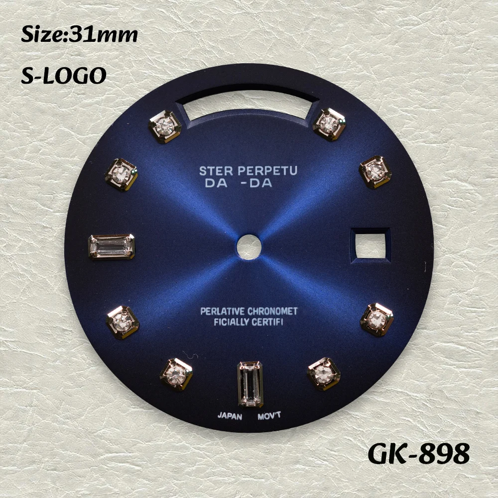 Men's 8285 Automatic Watch - 31mm Hollow-Out Crystal Bar Diamond Design (No Night Light) | Watch Modification Accessories