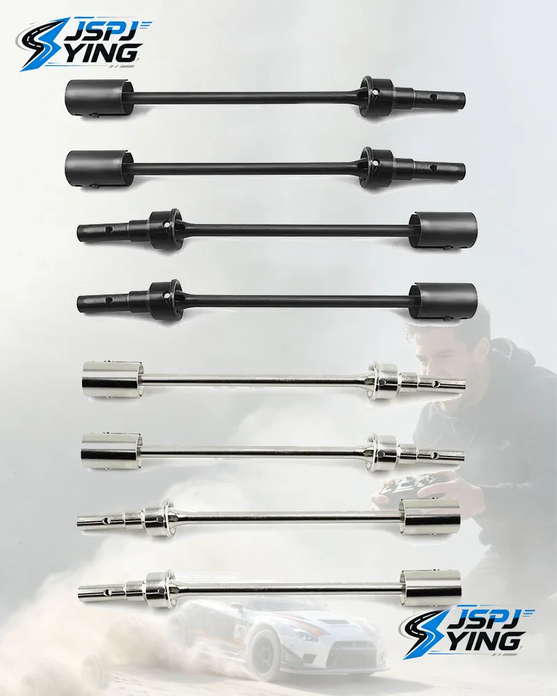 Heavy‑Duty Steel CVD Drive Shaft With Drive Cup, Wear‑Resistant Upgrade Accessories for TRX E‑Revo 2.0 VXL 86086‑4 1/10 RC Car