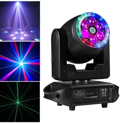 6X15W RGBW 4IN1 Bee Eye Moving Head Light With LED Strip DMX Control 90W Bee Eye Laser Light LED Stage Lighting For Disco Party