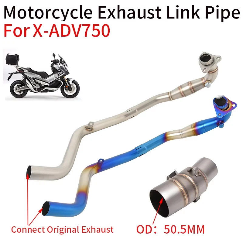

Slip on For X-ADV750 X ADV 750 ADV750 Motorcycle Exhaust Escape Modified Front Middle Link Pipe Connect Original Muffler Tube