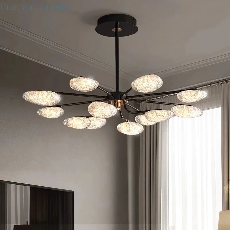 Modern Art Living Room Pendant Dimming And Color Mixing Light Luxury Villa Luxury Restaurant Pendant Coffee Shop Lighting