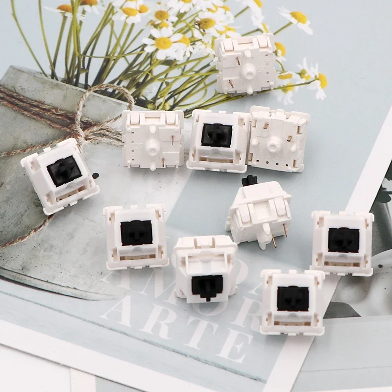 Everglide Dark Jade Switch Golden Contactor 5 Pins RGB Tactile Switches For Customized Mechanical Keyboard 67g