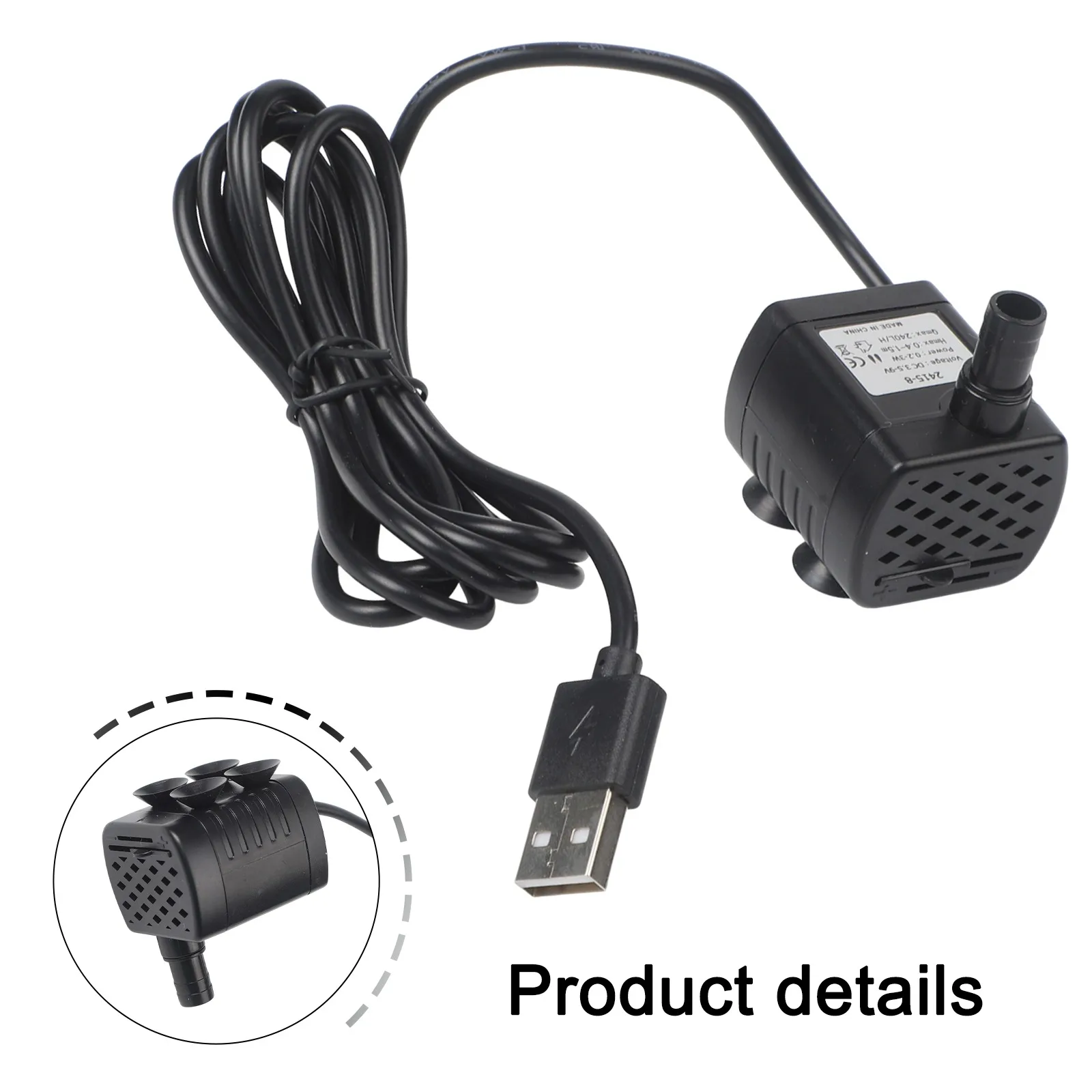 

Насос для фонтана для прудов и садов, 150 мА, нагрузочный ток, регулируемая высота распыления воды для разных применений