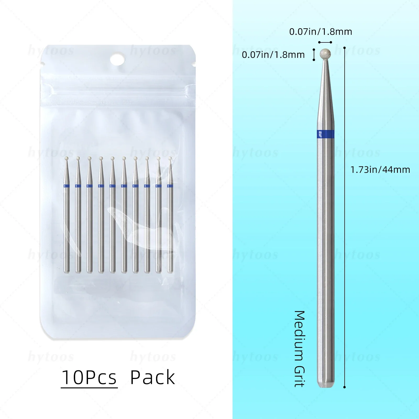 HYTOOS 10 Teile/paket Diamant Nagel Bohrer Bits Pro Russische Häutchen Sauber Bit für Nagel Abgestorbene Haut Häutchen Reiniger Vorbehandlung werkzeuge – Detail 10