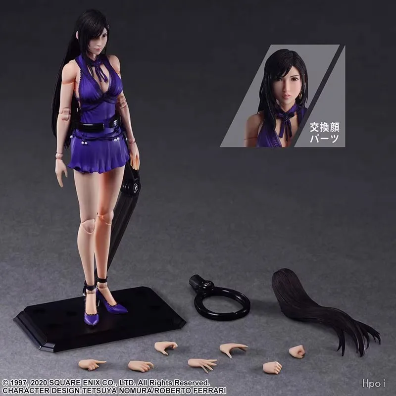 プレイアーツ ファイナルファンタジー FF7 リメイク ティファ・ロックハート ドレス チャイナドレスバージョン アクションフィギュア コレクタブル デスクトップオーナメント モデル ギフト