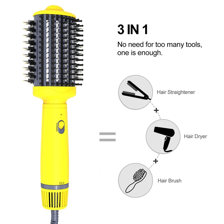 Ulelay خطوة واحدة فرشاة مجفف الشعر الدورية منفاخ جولة PTC الحرارة مجفف الشعر Volumizer الهواء الساخن بكرة الشعر وفرشاة فرد