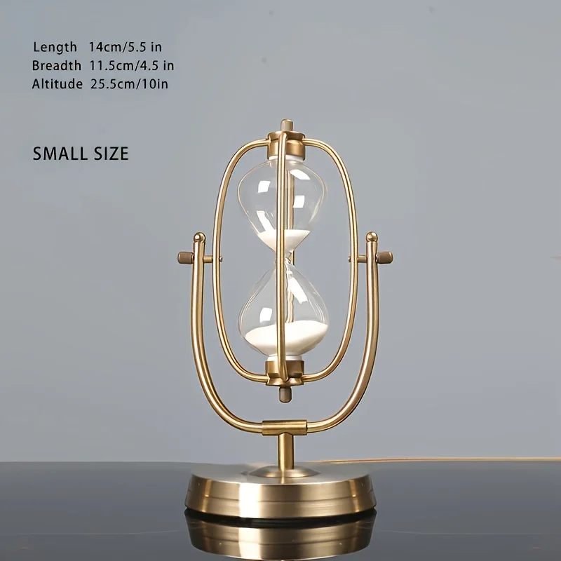 Classic Rotating Hourglass Timer Exquisite Glass Home Office Desk Ornament Creative Sand Clock Perfect Gift for Friends