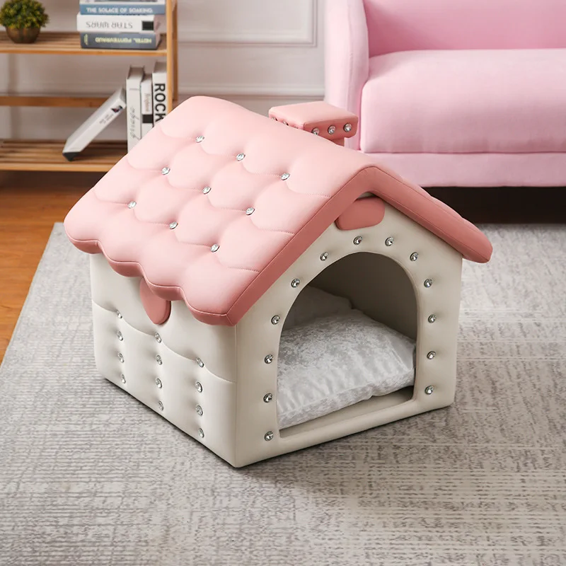 Interior Luxury European Style Diamond-Embedded High-End Pet Villa House and House, Factory Direct Sale, Worry-Free After Sale