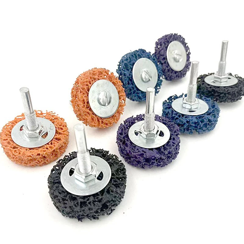 2 Pack 2/3 Inch Black/Purple/Blue/Green/Red Strip Disc Wheel For Angle Grinders Clean Discs Remove Rust Paint Oxidation