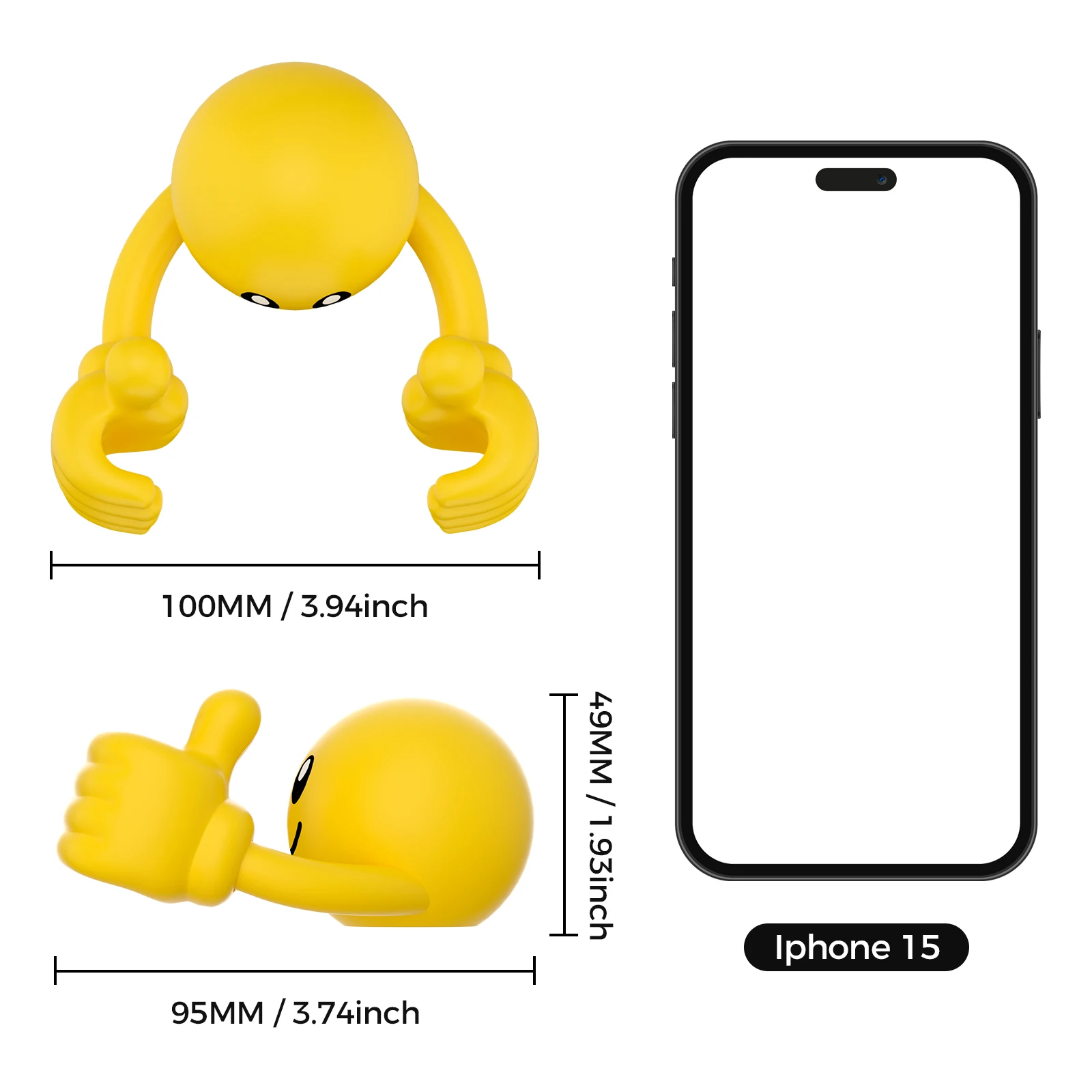 Cartoon Desktop Decor Smiley Rotating Thumb Phone Tablet Stand Creative Plastic Lazy Phone Holder For iPhone Samsung