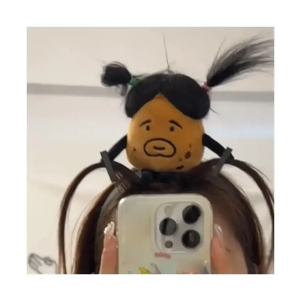 Divertida diadema de muñeca de dibujos animados, aro de pelo de felpa, aros para el pelo para mujer, accesorios bonitos para el cabello para niñas