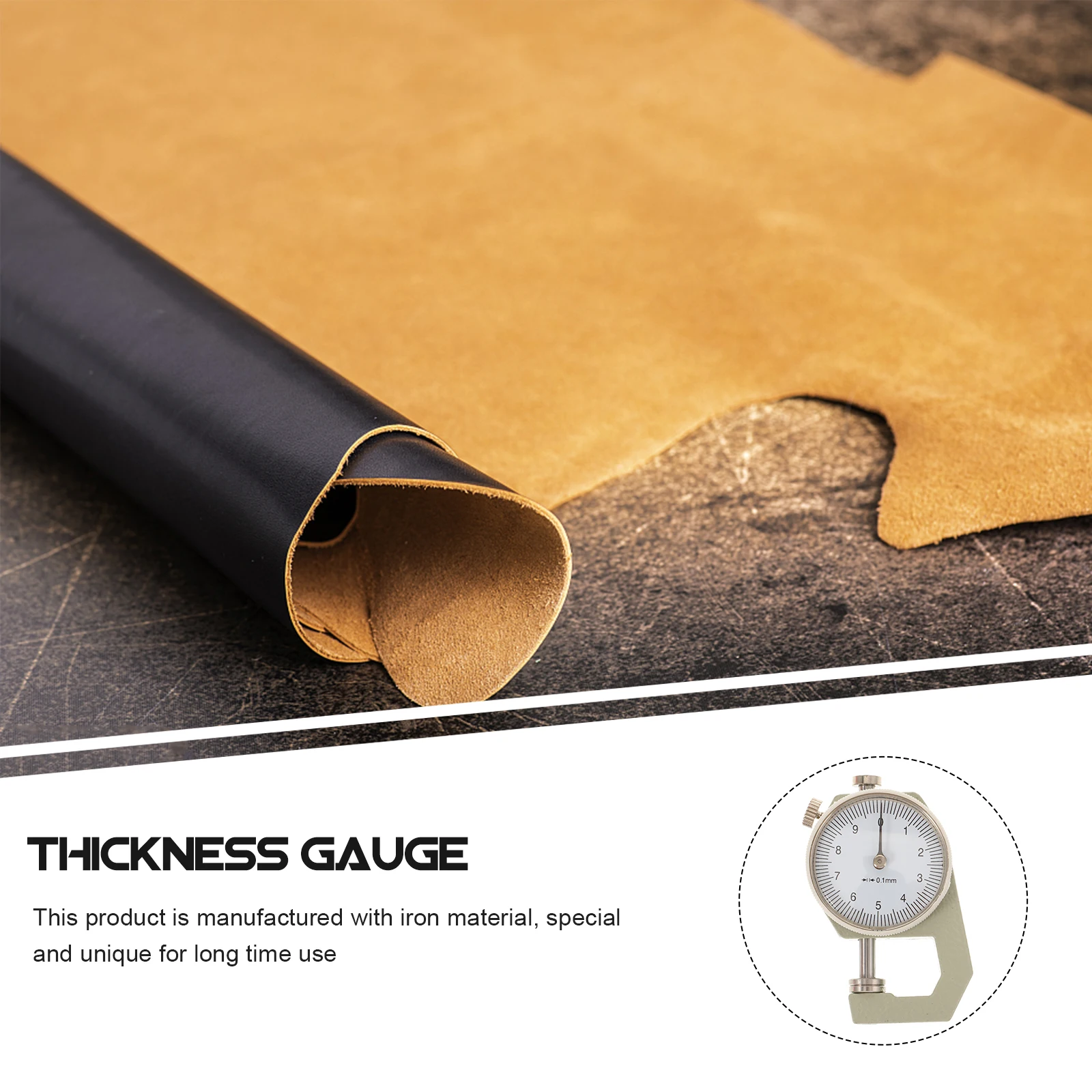 

Portable Thickness Gauge High Accuracy Flat Head Pointer Measuring Tool for Crafting Thickness Instruments