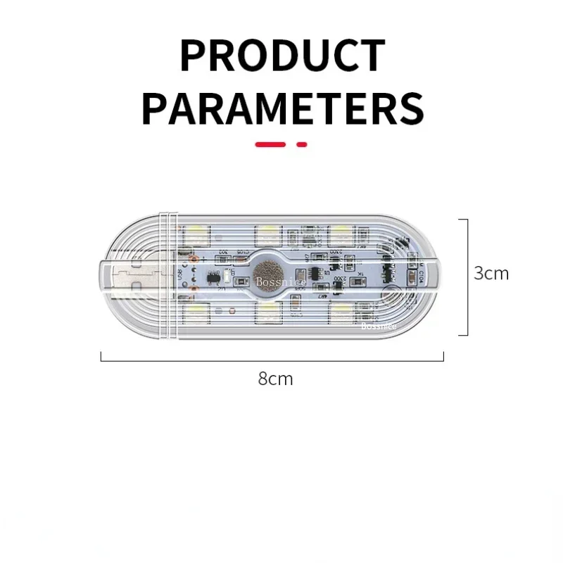 Mini USB Touch LED Light Touch Control Car Interior LED Lamp Rechargeable Multi Color Ambient Light