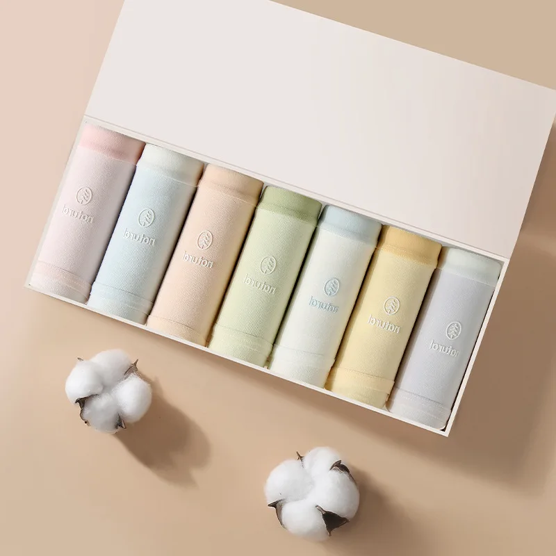 

7Pcs/Lot Plus Size Underwear Women's Panties Cotton Girl Brief Sexy Lingeries Shorts Underpant Solid Panty Female Intimate M-XL