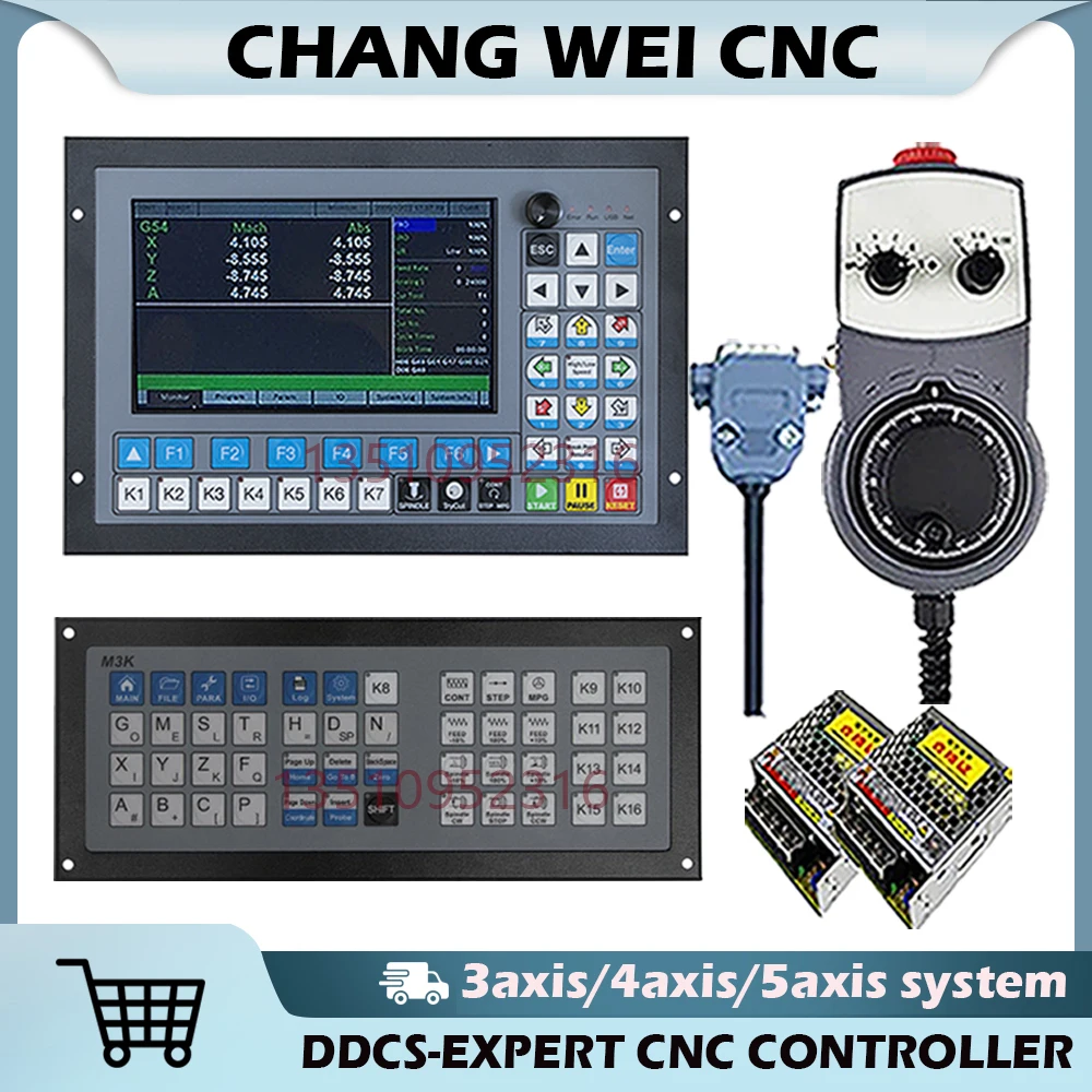 Ddcs-expert 3/4/5 Axis Cnc Controller Kit, Extended Keyboard, Support Closed-loop Stepping/Atc Engraving Machine Milling Machine