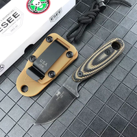 ESEE Izula Bushcraft  Fixed Blade Survival Knife  - D2 Steel G10 Handle with Sheath Multi-purpose Outdoor Hunting Camping Tools