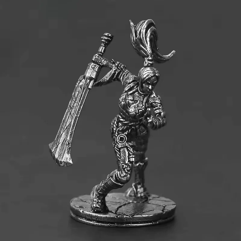 Metal Desert Warrior Miniature | Fantasy Wargame Figure | Collectible Model -Ornament & DIY Craft Gift Car Interior Decor
