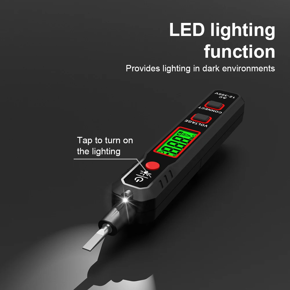 HABOTEST HT89 Non-Contact AC Voltage Tester 12-300V Digital Voltage Detector Electrician Tools Screwdriver Electric Test Pen