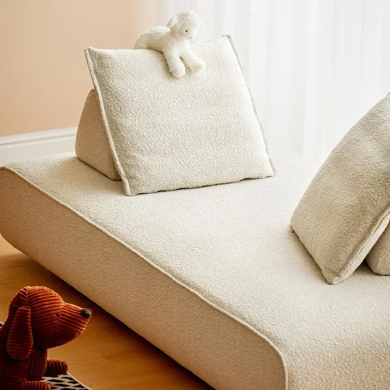 American ins armless simple modern living room small apartment tatami combination princess recliner snow cake velvet sofa