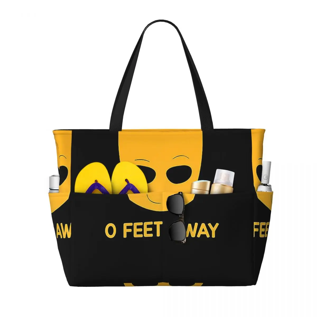 Grindr Zero O Feet Away Beach Tote Bag Sport Gym Yoga Duffle Large Tote Bag Women Travel Bag Fitness bag