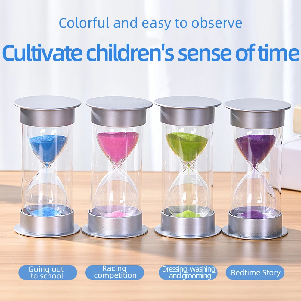 1/3/5/10/15/20/30 Minutes Hourglass Sand Timer Colorful Sandglass for Kids Plastic Sand Clock Gift Kitchen Timer Home Desk Decor