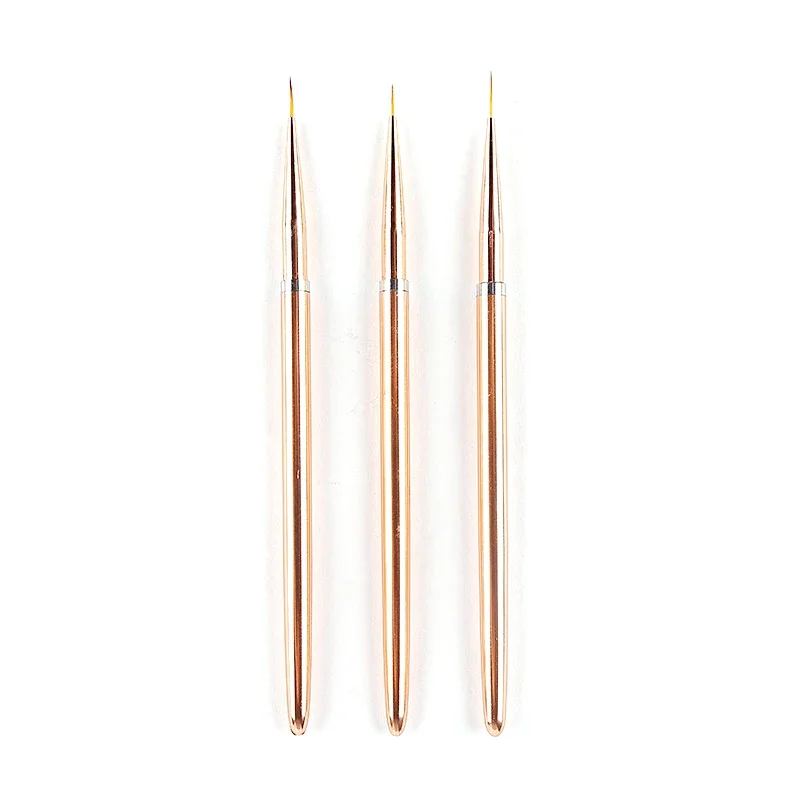 Acrylic French Stripe Nail Art Liner Brush 3D Tips Manicuring Ultra-thin Line Drawing Pen UV Gel Brushes Painting Tools