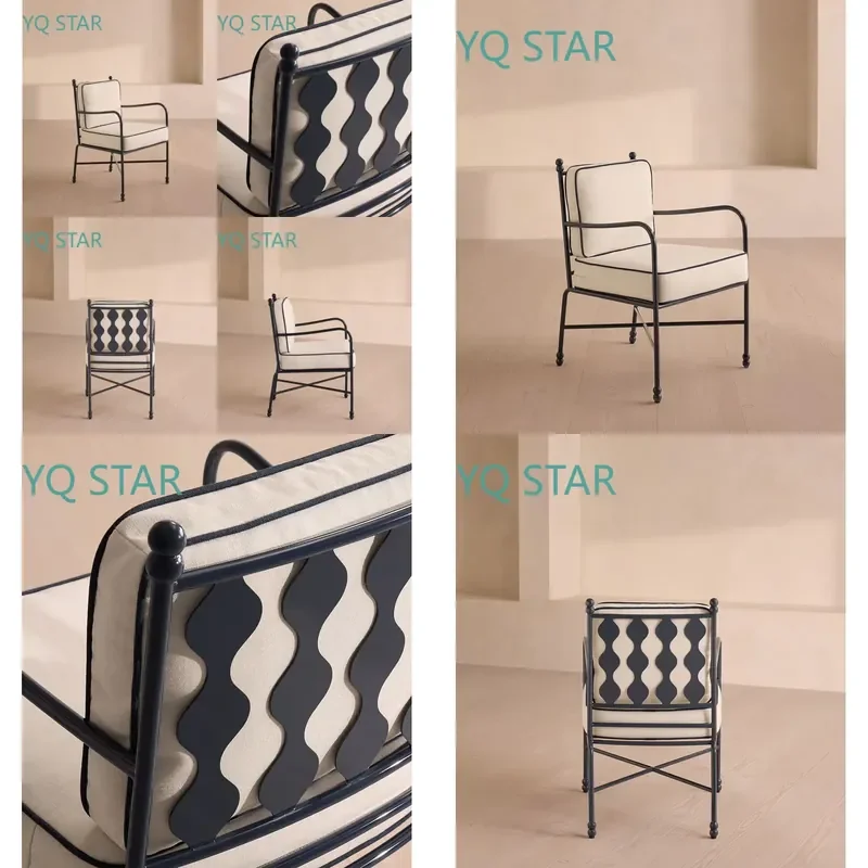 for Deer Outdoor Dining Chair Garden Patio Backyard Comfortable Ergonomic Design Stainless Steel Frame Modern Style