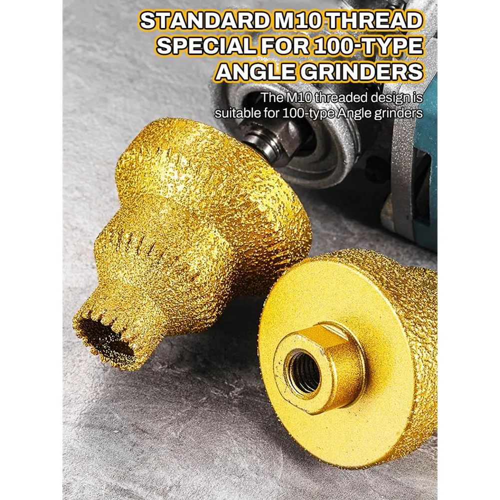 ABZC-Drill Bit M10 Diamond Braze For Tower Drill Tile Bit Integrated Bit Construction Tool Rock Plate Stone Cement Grinder Reame