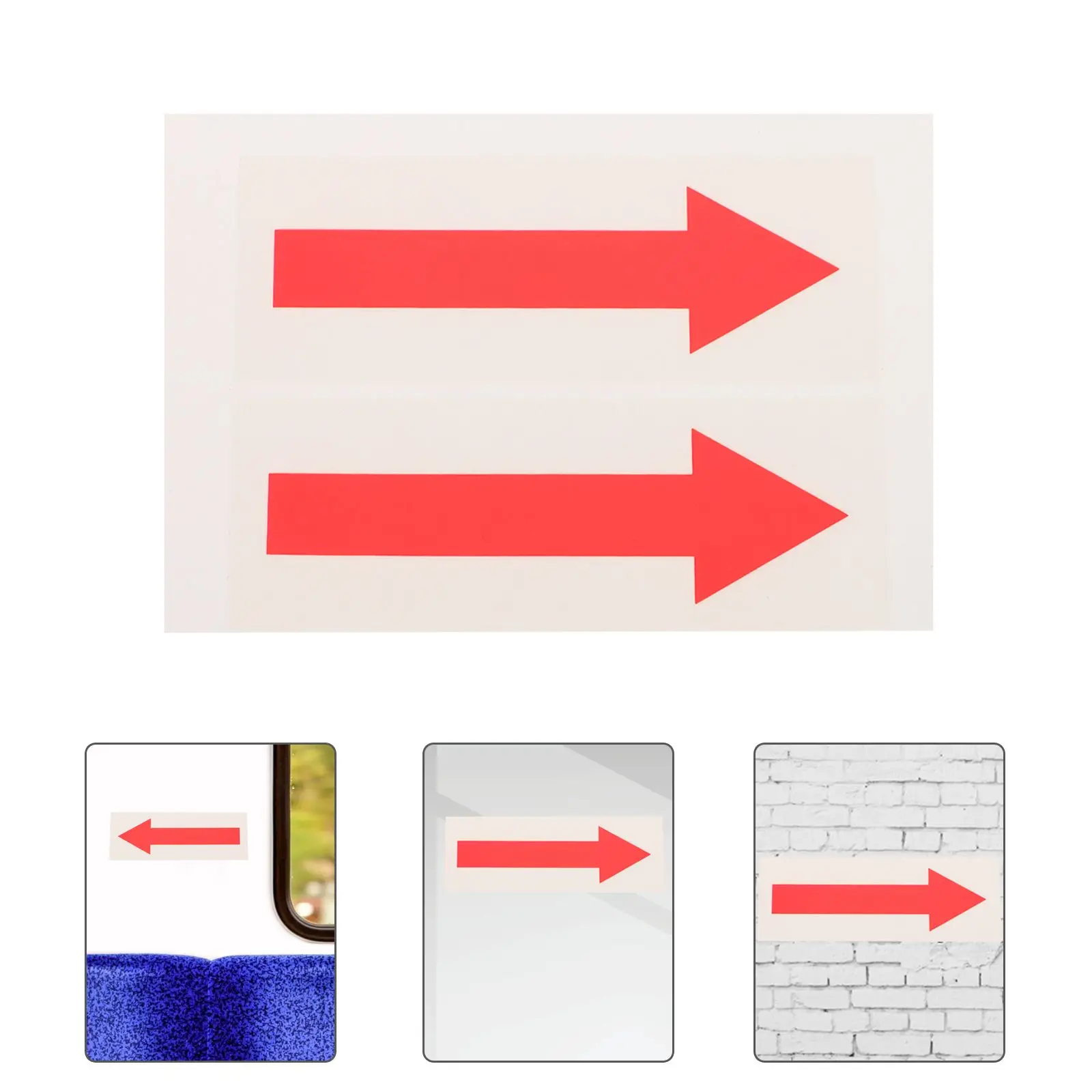 2pcs Safety Arrow Stickers 110x40mm Self Arrow Indicator Sticker Adhesive Direction Signs Traffic Caution Decals