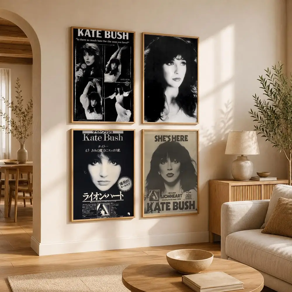 Singer Kate Bush Poster Self Adhesive Bar Wall Decal Waterproof Vinyl Sticker Modern Art Wall Poster Cafe Home Decor
