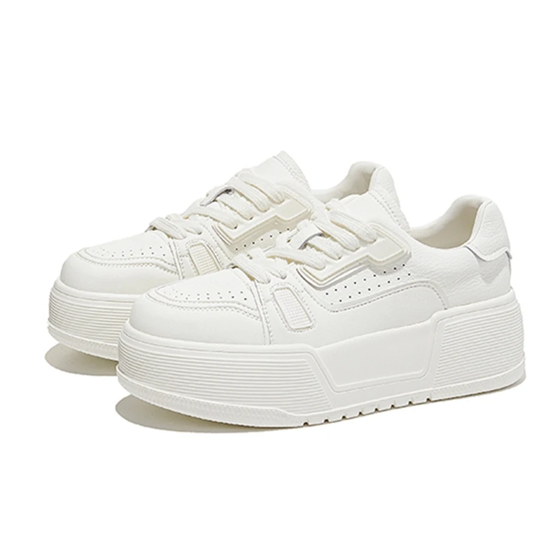 

AIYUQI 2026 New Women's Sneakers Thick-soled lace-up platform women shoes Plus-size flat casual student shoes female